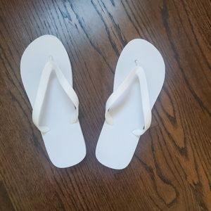 Bride to Be White Flip Flops